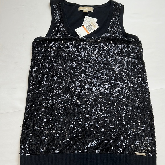 New with tag navy sequin top from Michael Kors size S - Picture 1 of 6